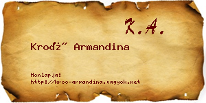 Kroó Armandina névjegykártya